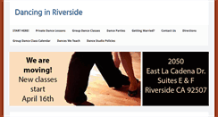 Desktop Screenshot of dancinginriverside.com