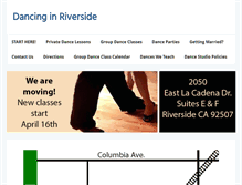 Tablet Screenshot of dancinginriverside.com